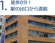 徒歩0分！駅の出口から直結